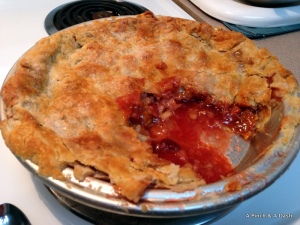 My boyfriend and I were too eager to wait for the pie to cool properly, so we made a bit of a mess. :)