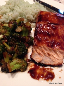 Teriyaki Glazed Salmon with Broccoli